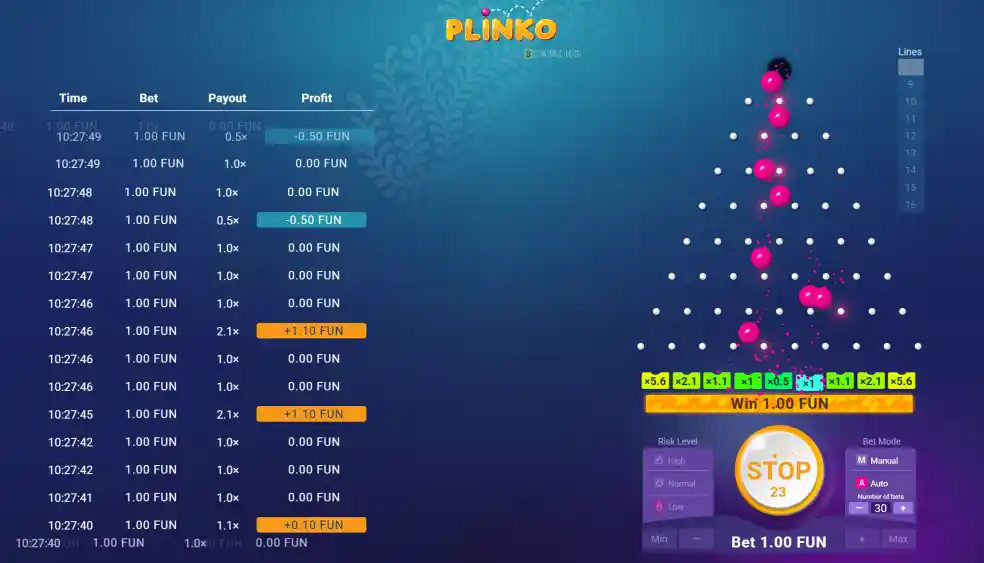 Plinko tradicional